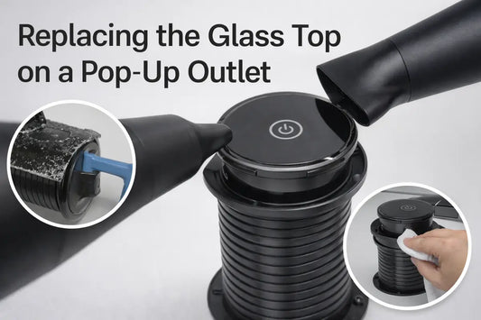 How to Replace the Glass Top on a Pop-Up Outlet