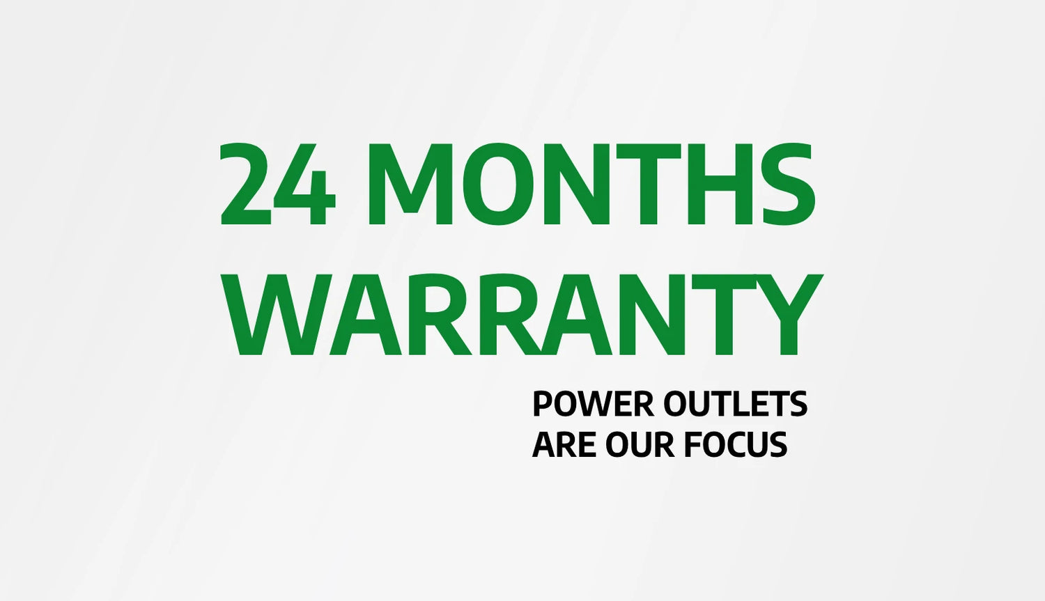 24 Months Warranty Icon with Pop Up Outlets Focus Text